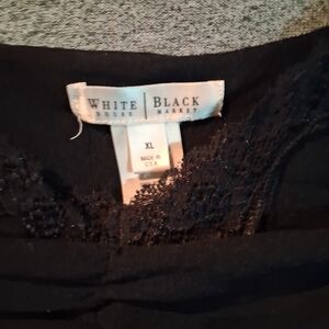 White House Black Market Elegant Black Chemise